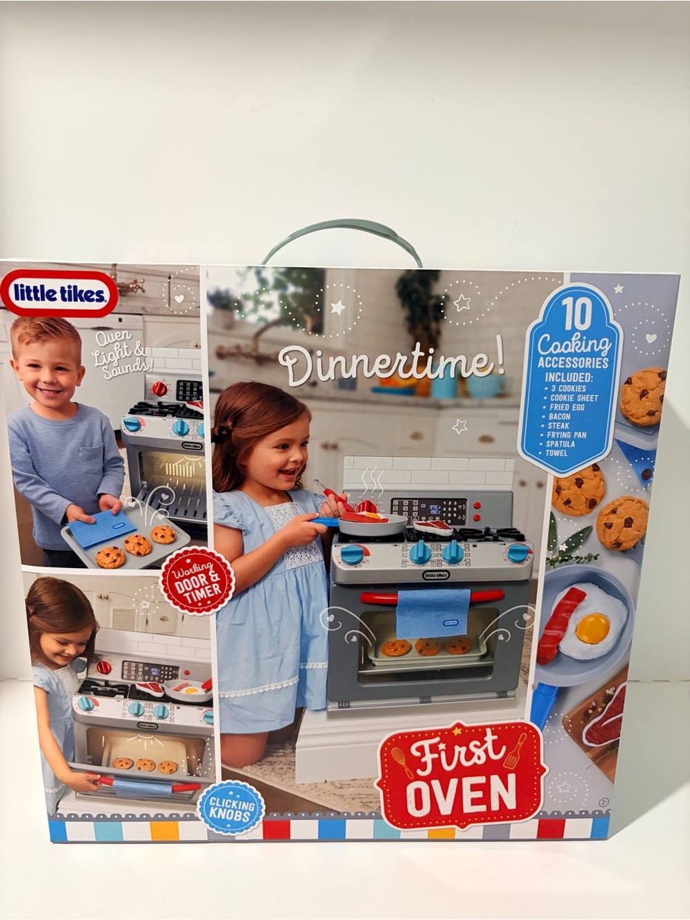 Little Tikes First Oven Playset - Grey & Blue Kids Learning Toy